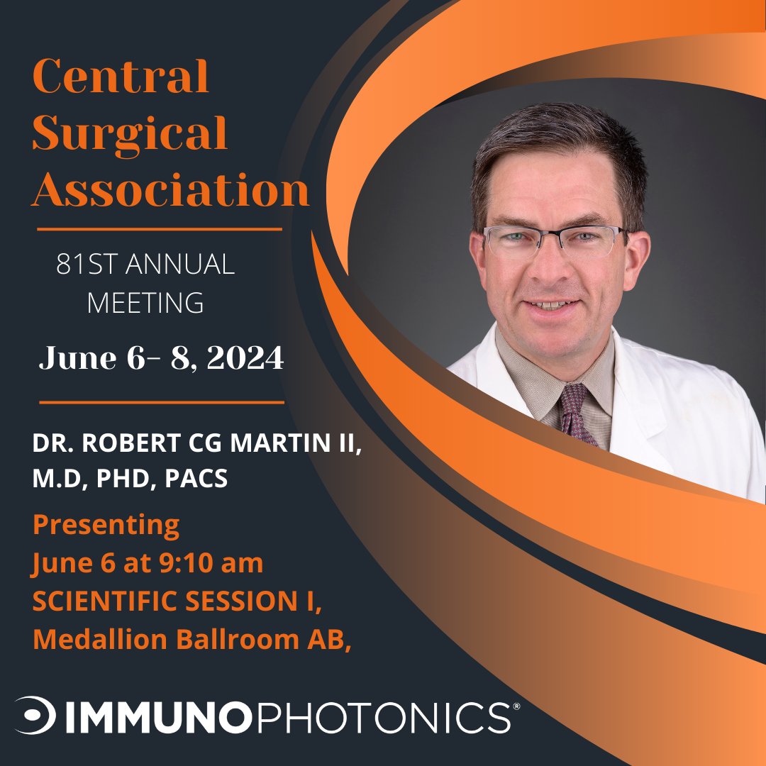 Immunophotonics is excited to share that Dr. Robert CG Martin II, M.D, PhD, will be presenting his IRE data at the Central Surgical Association 81st Annual Meeting on June 6 at 9:10 am in the SCIENTIFIC SESSION I, Medallion Ballroom AB. #interventionaloncology #ablation #cancer
