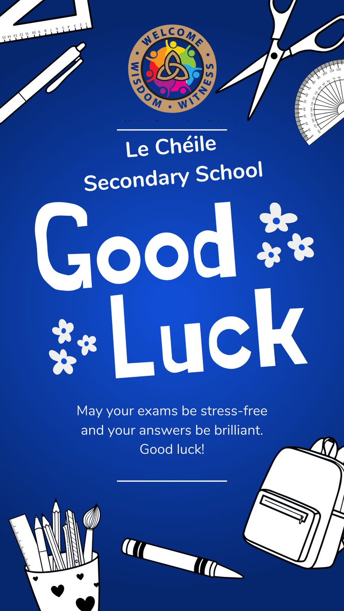 lecheiless's tweet photo. That's day one over and done with! Thinking of our #ExamStudents at this pivotal time. Remember to stay calm and believe in your abilities during your exams. Wishing you every success. #GoodLuck! #WeAreAllTeachersAllLearnersAlways @lecheiletrust1 https://t.co/NGZcnWdMfJ