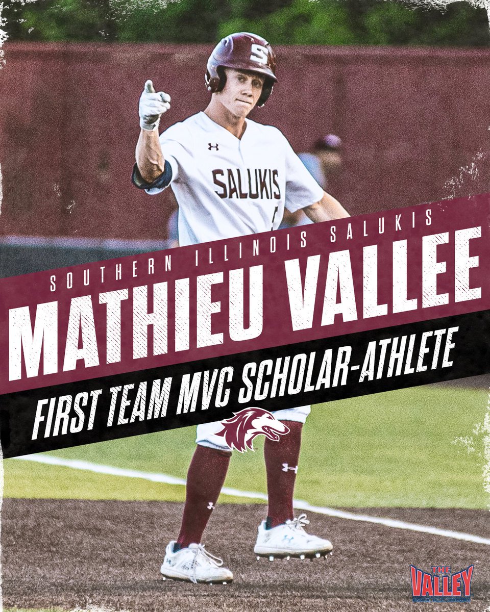 SIU_Baseball's tweet photo. In the classroom and on the field, the Salukis get it done. Congrats to Mathieu, Jake and Aidan on earning MVC Scholar-Athlete honors!

https://t.co/oJh58lcM29 https://t.co/88lsxlkr8N