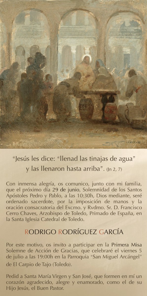rg_rodri's tweet photo. A un mes de celebrar mi Primera Misa Solemne de acción de gracias, posterior a la Ordenación Sacerdotal junto a 10 compañeros más y 5 nuevos diáconos.

Rezad por nuestra fidelidad, entrega y generosidad con Cristo y con su Iglesia. https://t.co/hfgZSL5Vdj