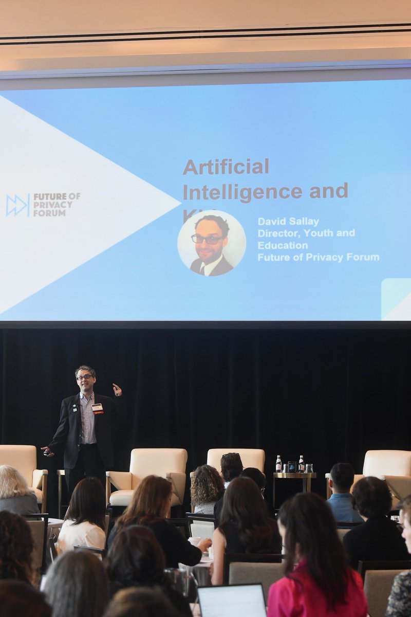 futureofprivacy's tweet photo. Our first general session covered AI—Youth &amp; Education and included expert knowledge shared by FPF’s David Sallay and @ColleenAMcClain (@PewResearch). https://t.co/ENljDEHuje