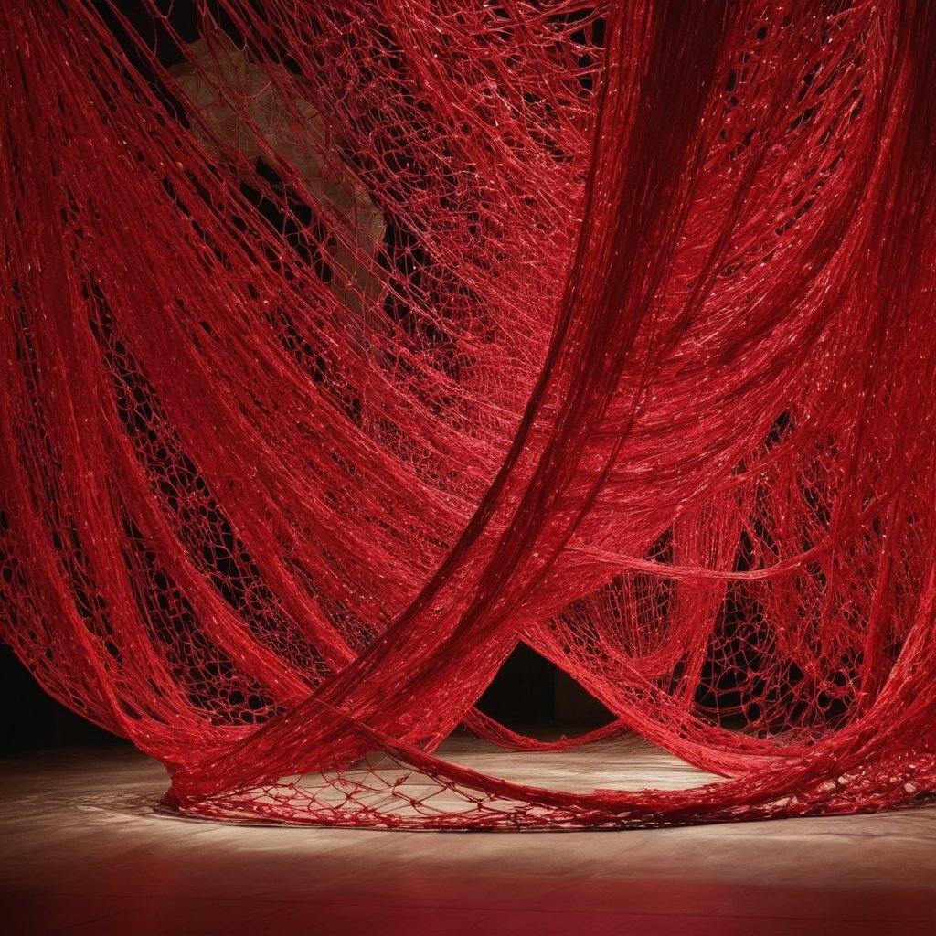 red_this_is's tweet photo. 🟥 Step into a web of creativity as red strings intertwine, suspended in an enchanting dance. Engage with the tactile allure of this unique installation, where art meets the embrace of vibrant threads.

#rednft #nfts #digitalart #cryptoartist #nftcollector #rarible https://t.co/Vvf32rS7R5