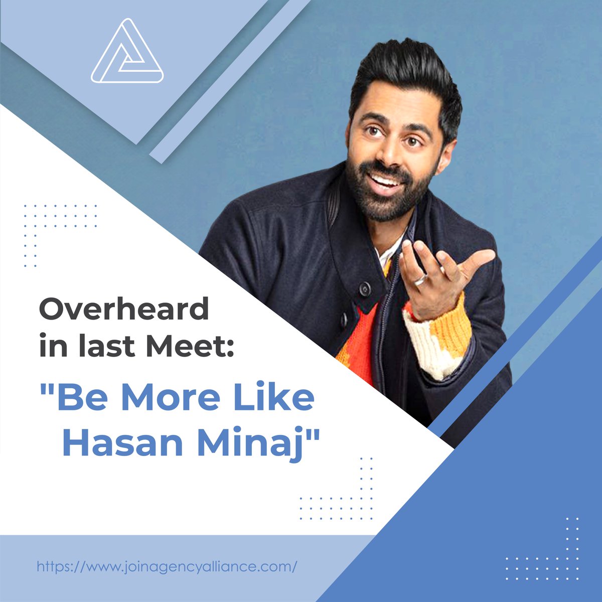 aaronleven's tweet photo. Recent advice from our Exited-Owner Advisory Board: Act like Hasan Minaj when selling services. 

Storytelling fosters trust quicker than boasting. 

Start by admitting weaknesses to connect with clients swiftly. It forges rapport, enhancing client receptivity to your solution. https://t.co/E8pkJoahRC