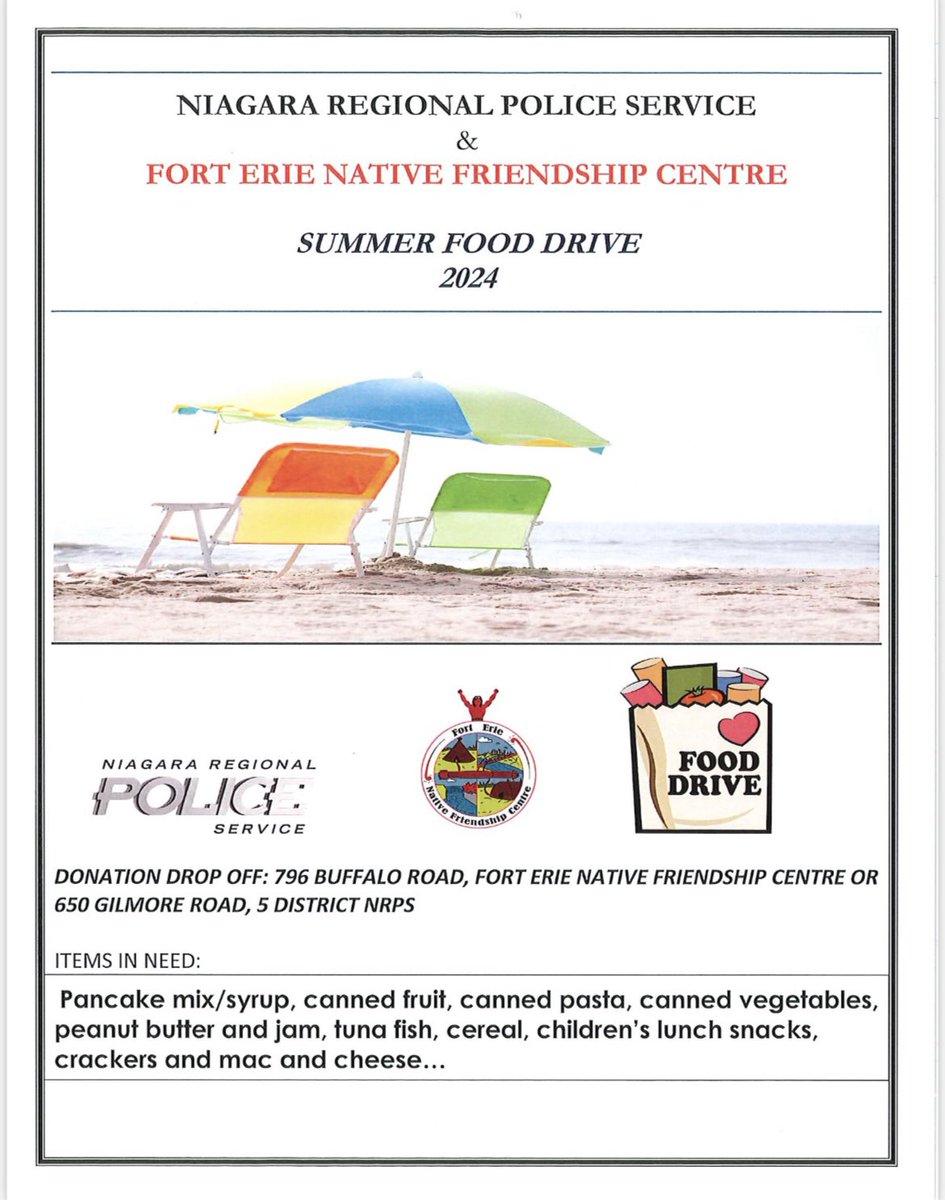 #summerfooddrive #helpingourcommunity 🍎🍉🍋 #FortErieNativeFriendshipCentre