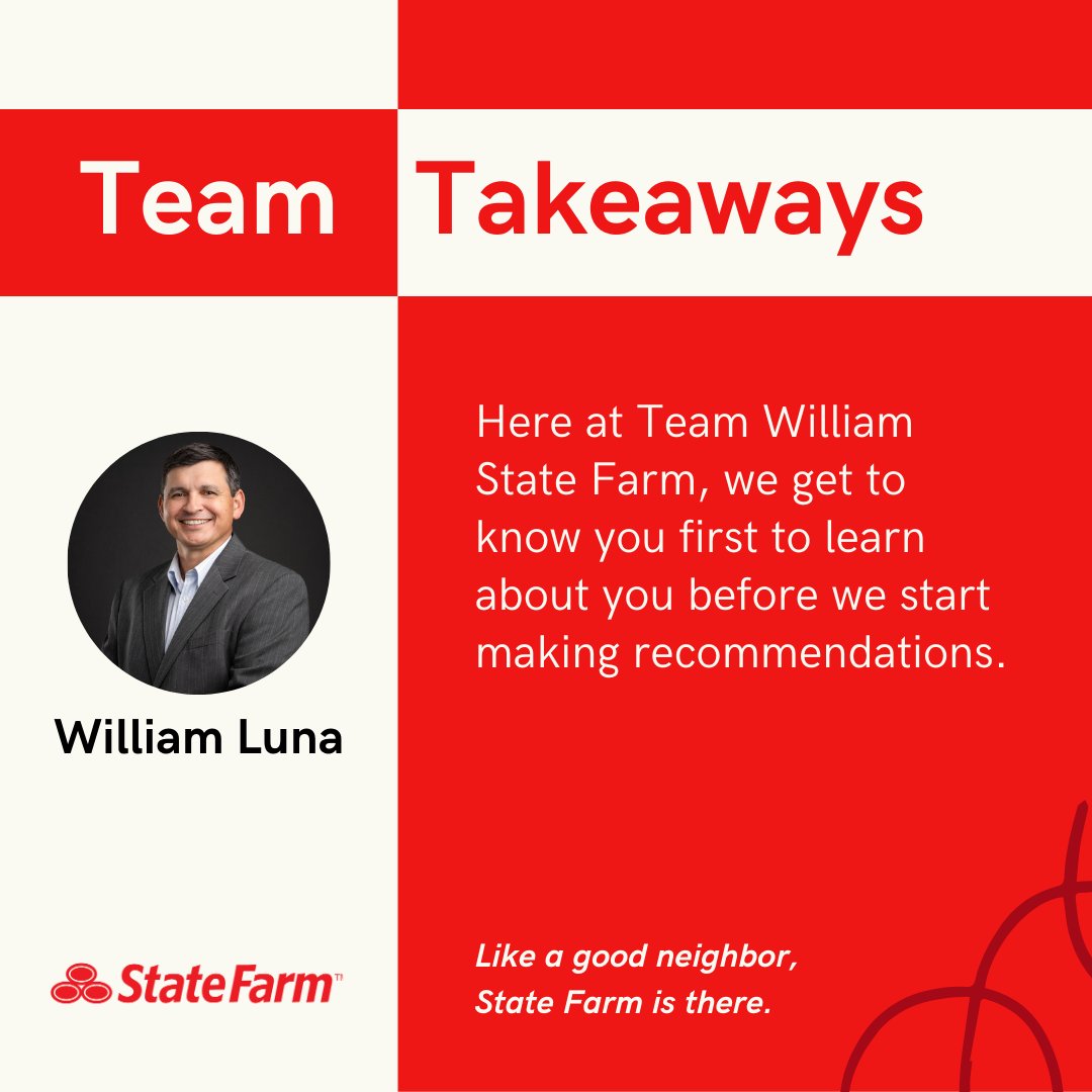 TeamWilliamSF's tweet photo. When you call our office, our priority to getting to know you! How can we fully meet your needs without first getting to know you? That’s the #WilliamLunaStateFarm way. We aim to earn your business by building friendships, starting with your goals and needs. #TeamWilliamSF https://t.co/nU0YdpwMGa