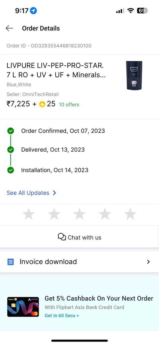 itsmnkdixit's tweet photo. @LivpureSmart has scammed us.  The purchase date at their end is showing at 22nd Jan,2022. They are scamming so that I don’t get free service. Pathetic service agents don’t even know customer service. Please send a service agent ASAP. 
Cc:
@jagograhakjago https://t.co/50CIGPuwdo
