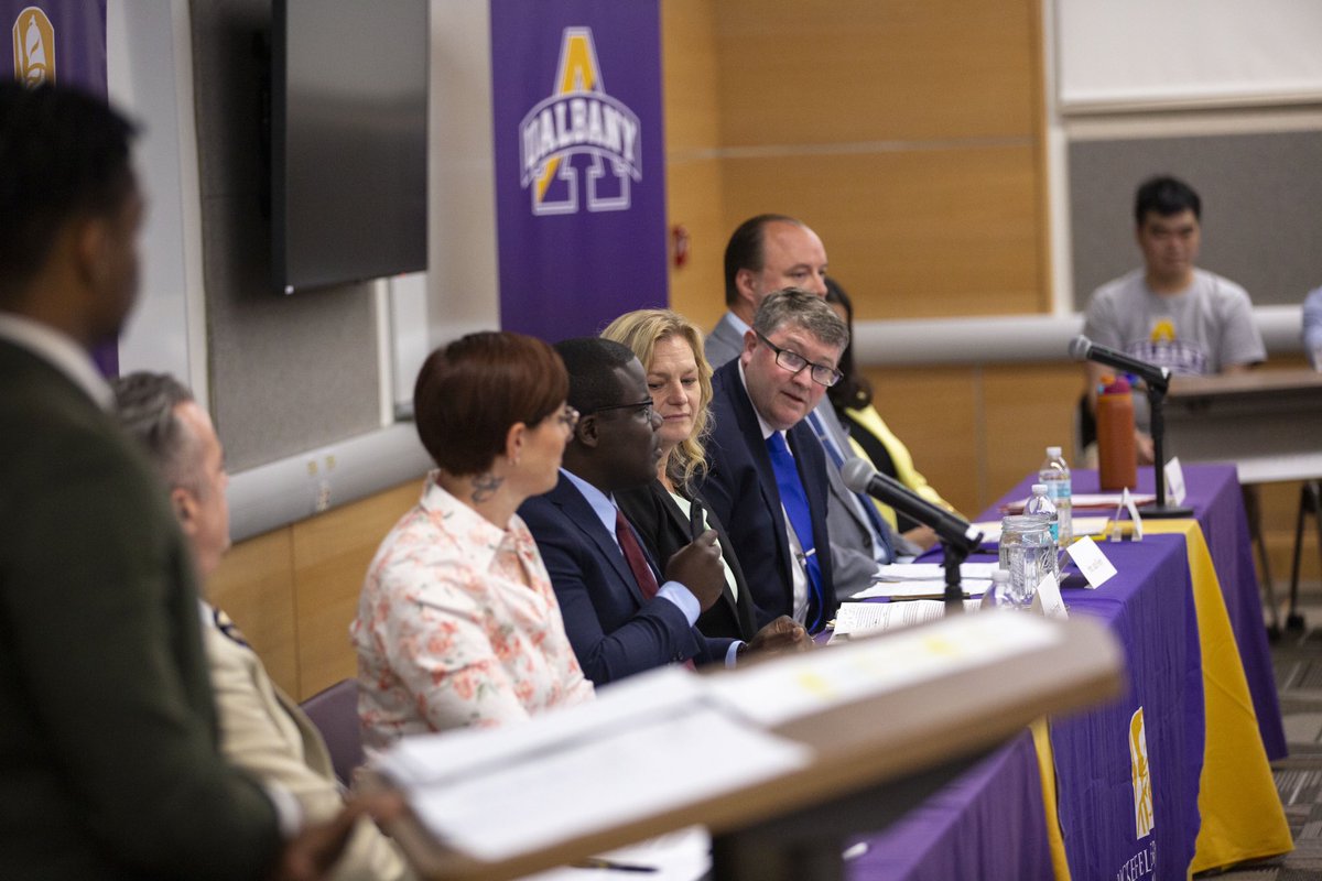 RockefellerColl's tweet photo. Candidates for the 109th District Assembly spoke during a community forum sponsored by the Albany NAACP in partnership with Rockefeller College of Public Affairs &amp; Policy on the UAlbany Downtown Campus on Tuesday, June 4th. (photos by Patrick Dodson) https://t.co/U6ADh8Une7