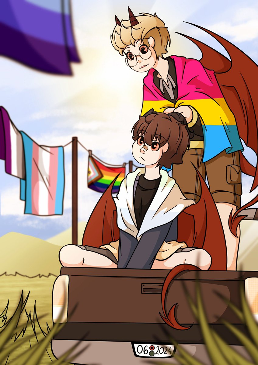 z1cklein's tweet photo. Happy Pride Month!!!🏳️‍🌈🏳️‍⚧️
Damn finally, I really needed a good excuse to shove my gay stuff down your throats again
#pride #lgbtq #webcomic #digitalart https://t.co/erUIZCufQI