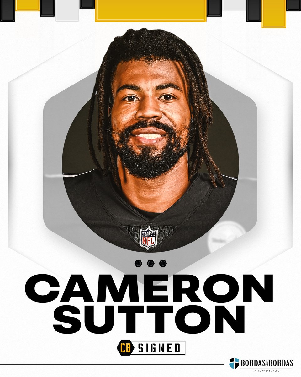 steelers's tweet photo. We have signed CB Cameron Sutton to a one-year contract and released WR Izaiah Gathings. @BordasLaw

📝: https://t.co/ZKNmygAYeh https://t.co/pg1QyvL7Sv