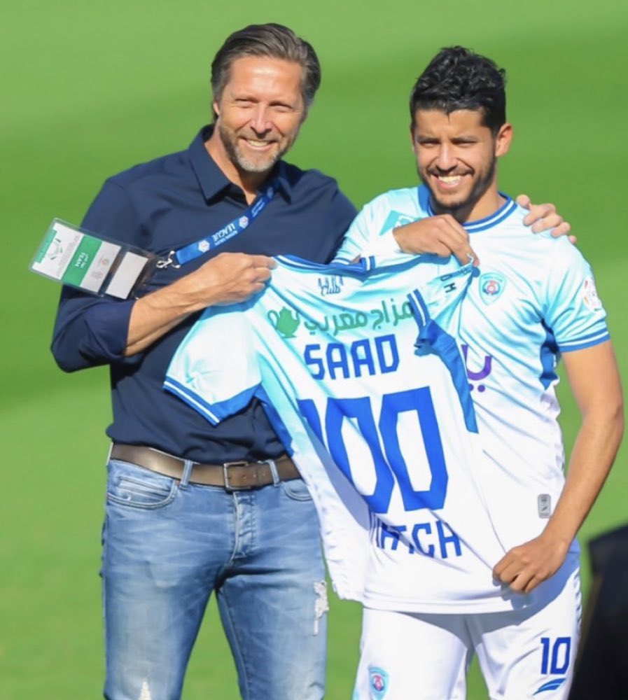 coumans_roel's tweet photo. @saadbguir10 It was a pleasure to have a creative mind as you during my time @abhaFC . Thanks for your goals and your assist💙🤍❤️. I wish you all the best for your future 🤲🏽. https://t.co/YsJM685QmU