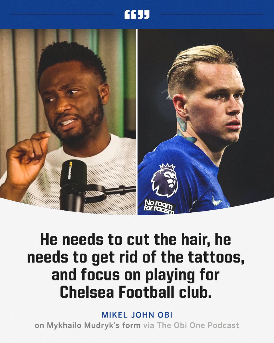 ESPNUK's tweet photo. Mikel John Obi says Mykhailo Mudryk needs to get his head straight 👀 https://t.co/QtlsZT9xJ1