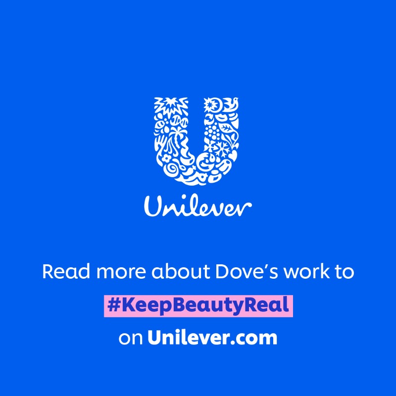 Unilever's tweet photo. Artificial intelligence is perpetuating unrealistic beauty standards.  

That’s why Dove is committing to never use AI to represent women in its ads and has renewed its vow to #KeepBeautyReal. 

Read more ⬇️ 

#UnileverBrands