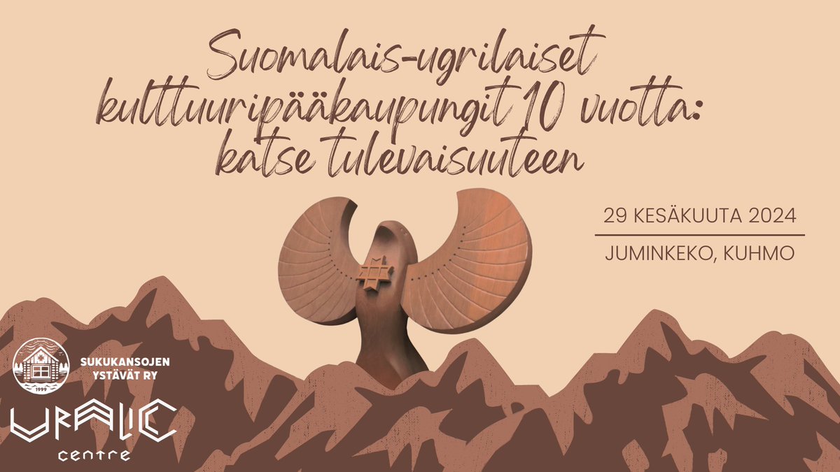 UralicC's tweet photo. Join us in Kuhmo on June 29 for the 10th Anniversary Seminar of Finno-Ugric Capitals of Culture!
We're excited to celebrate a decade of cultural visibility and cooperation among Finno-Ugric communities.

https://t.co/OsEU6VfGzJ https://t.co/8m6lfF1SUH