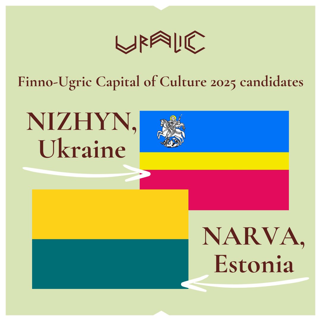 UralicC's tweet photo. This event will feature discussions on the history and future of the capital cultures programme, culminating in the announcement of the 2025 Finno-Ugric Capital of Culture. The finalists are Narva from Estonia and Nizhyn from Ukraine. https://t.co/77lTMB88Le