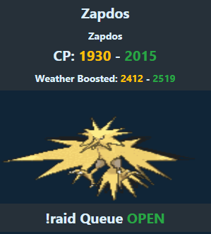 wopitv's tweet photo. The new Pokemon Go Raid Hosting Module is also done. Will make this available to all streamers soon. 

I created an overlay to display the Raid Queue status and the current Pokemon with its Raid CPs. https://t.co/0jvjxcXBQC