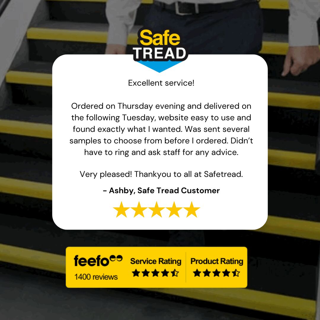 SafeTread_UK's tweet photo. Our buying process is really straightforward, we take pride in our quick delivery and we can even provide you with samples to make the choice of product even easier!

⭐⭐⭐⭐⭐

#customer #customerservice #feefo #fivestar #Essex #EssexBusiness https://t.co/hOpvEVnkkv