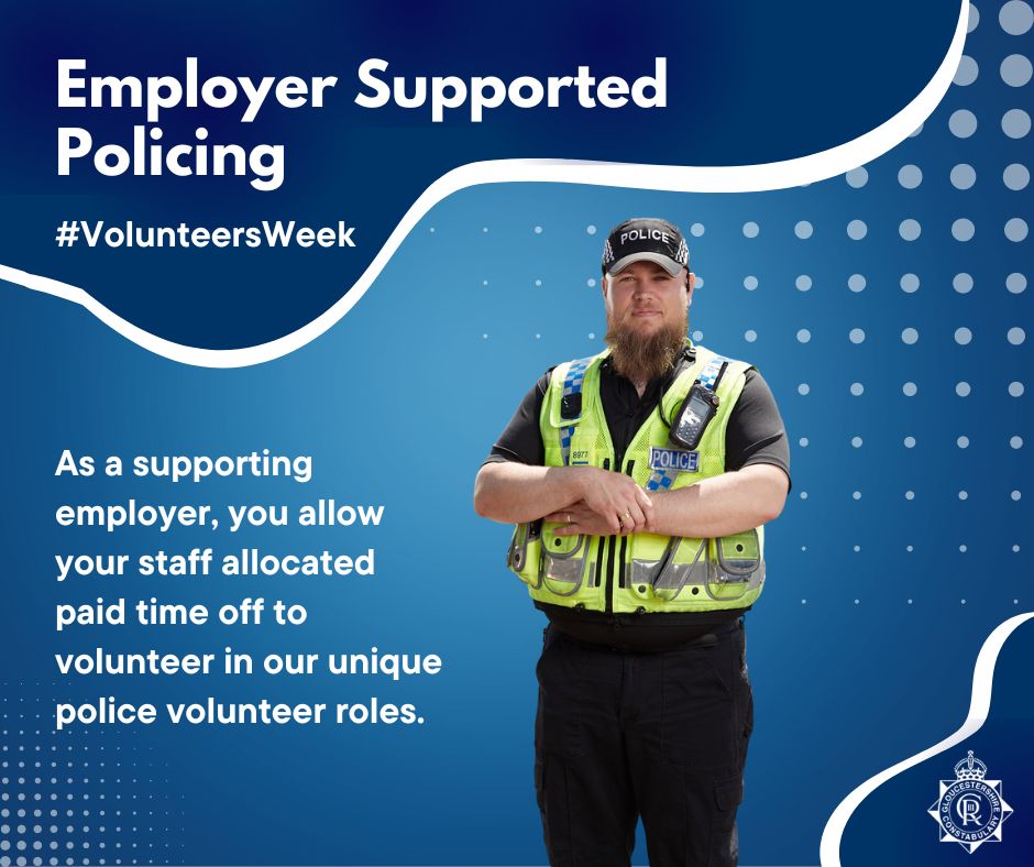 Employer Supported Policing allows employees to volunteer in policing during allocated work hours. This partnership supports staff development and retention at little cost. Thanks to all participating employers and volunteers.
#VolunteersWeek
