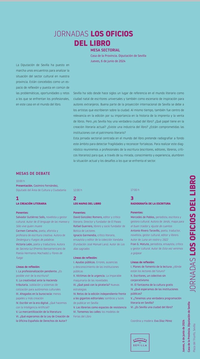 Importante y oportuna Jornada sobre el libro coordinada por Eva Díaz Pérez.