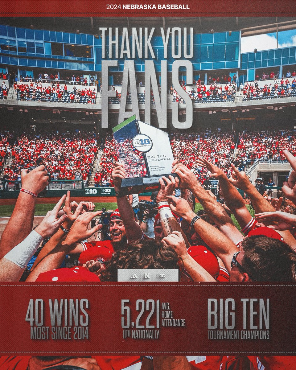 The future is bright for Big Red Baseball.

Thank you Husker Nation for an incredible season, we can't wait to see you next spring. #GBR