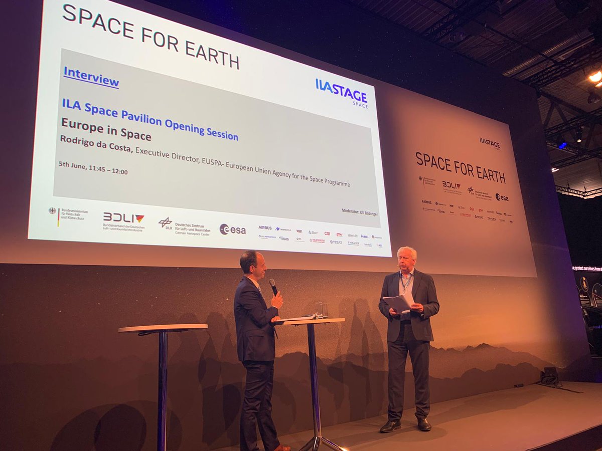 #EUSpace for Earth (and users) at <a href="/ILA_Berlin/">ILA Berlin - Pioneering Aerospace</a>

✔the upcoming GOVSATCOM Hub is set to be a unique critical pooling satcoms capabilities &amp; sharing them with EU member states
🧵1/2
