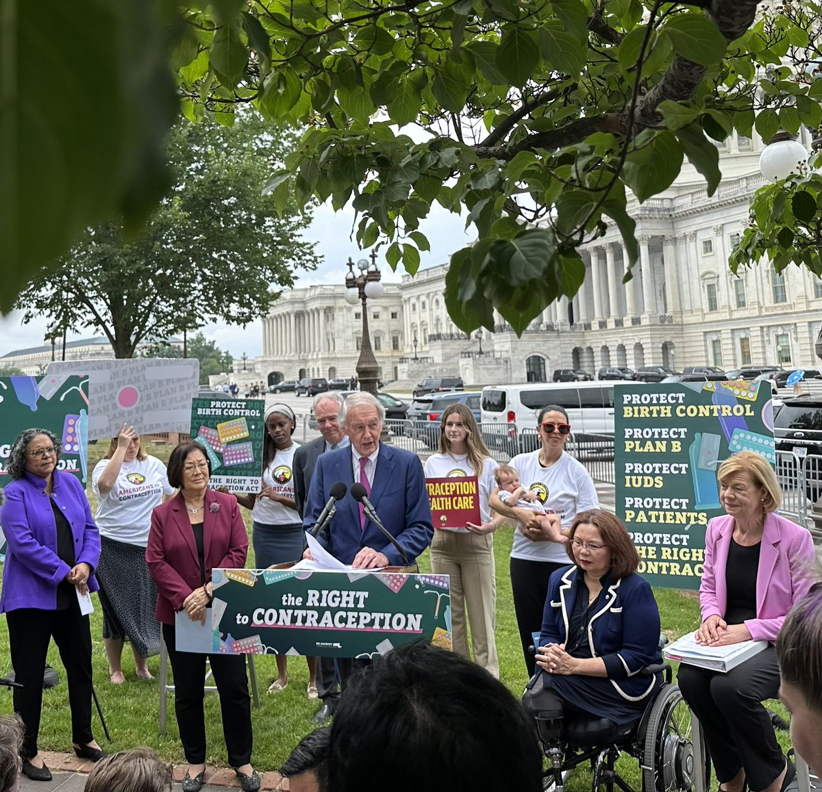 Standing in front of the U.S. Senate before the vote