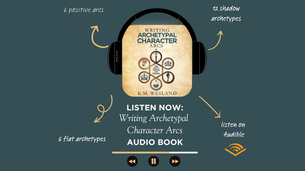 KMWeiland's tweet photo. Now on audiobook! 🎧 Unlock the power of character arcs beyond the Hero's Journey with 6 key archetype. Craft transformative stories in any genre. Transform your writing and understanding of stories forever. 📚✨
https://t.co/1SG7NxyTUZ
#WritingTheme #AmWriting #WritersLife https://t.co/X6b0rErPEk