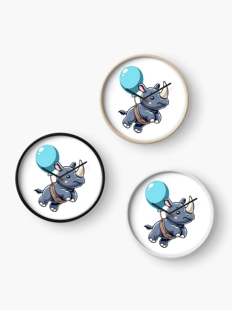 vivid_designpro's tweet photo. Time flies very quickly ⌛Now you can add some cuteness to this observation👀 
Check out my last design for clocks with flying rhino 🎈🦏
🔗https://t.co/IYPsc8r41y 

#redbubble #gift #giftidea #clocks #clockDesign #TimeFlies #Cute #CuteRhino #RhinoWithBalloons #pod #DigitalArt https://t.co/Prx1VBoetC