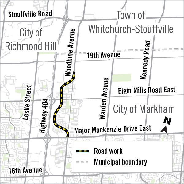 YorkRegionGovt's tweet photo. #YorkRegion is improving Woodbine Avenue in the @CityofMarkham from mid-June to August 2024. Lane closures will be limited to Monday to Friday from 9 a.m. to 7 p.m.

For more information, visit https://t.co/vhAyDXXXU9 #onYRRoads https://t.co/3gmUaFBcNC