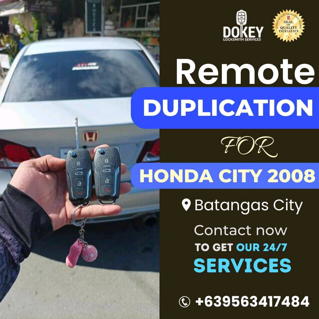 dokeylocksmith's tweet image. , Dokey Locksmith Service completed a remote duplication for a 2008 Honda Civic in Batangas City. Whether you need a duplicate key or other locksmith services, we're here to provide top-notch assistance
#HondaCivic #RemoteDuplication  #DokeyLocksmith #KeyServicesPhilippines
