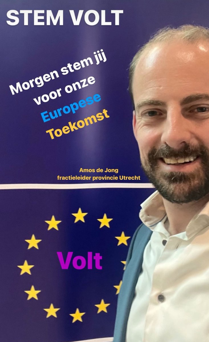 Morgen stem jij voor onze Europese Toekomst. Durf het verschil te maken. Stem voor vernieuwing. #stemVolt