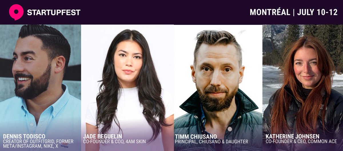 Startupfest (@startupfest) on Twitter photo 💡 From Attention to Demand to Profitability. founders building in public talk generating attention and converting it into profit.
📅 Startupfest | Montréal, July 10-12.
👉 bit.ly/3VozN15
<a href="/timmchiusano/">Timm Chiusano</a> <a href="/DennisTodisco/">Dennis Todisco</a> <a href="/jade_beg/">Jade Beguelin</a> <a href="/kathjohnsen/">Katherine</a>
#Startupfest #CNDTech 💡 From Attention to Demand to Profitability. founders building in public talk generating attention and converting it into profit.
📅 Startupfest | Montréal, July 10-12.
👉 bit.ly/3VozN15
<a href="/timmchiusano/">Timm Chiusano</a> <a href="/DennisTodisco/">Dennis Todisco</a> <a href="/jade_beg/">Jade Beguelin</a> <a href="/kathjohnsen/">Katherine</a>
#Startupfest #CNDTech
