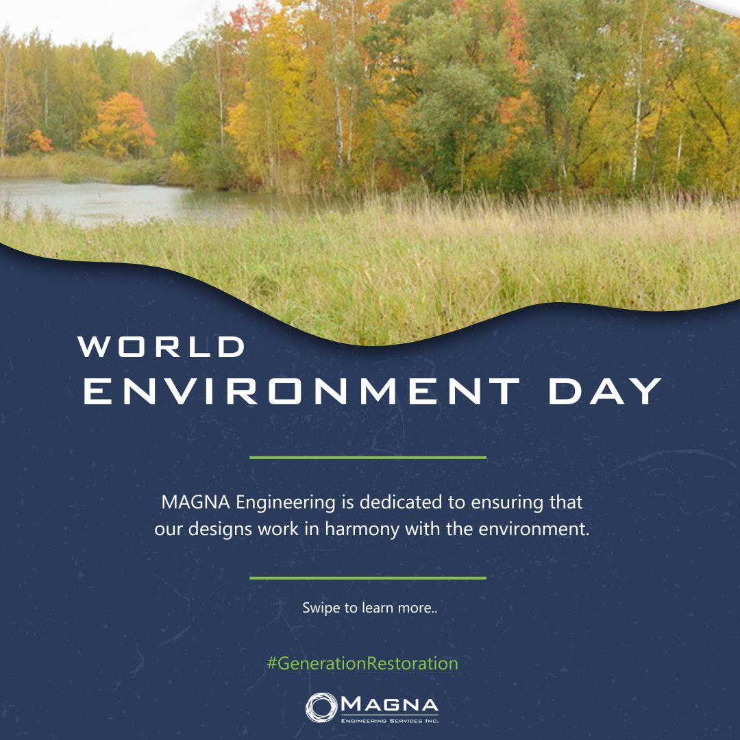 Magna_Eng's tweet photo. Today is the United Nation’s World Environment Day, and that means turning our attention to reversing land degradation, desertification, and building drought resistance. #GenerationRestoration #WorldEnvironmentDay #MAGNAEngineering #NaturalizedWastewater #Stormwater https://t.co/mFOihHn1tY