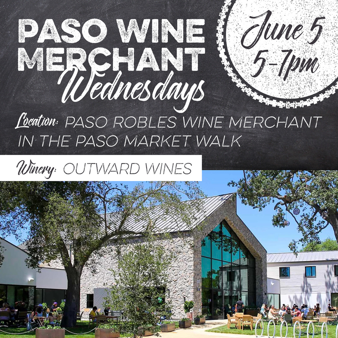Outward Wines produces small-lot, site-specific wines from California’s Central Coast; sourcing fruit from vineyards that are farmed using organic or biodynamic practices. Try their terroir-driven wines at tonight's Paso Robles Wine Merchant Wednesday from 5-7 p.m.