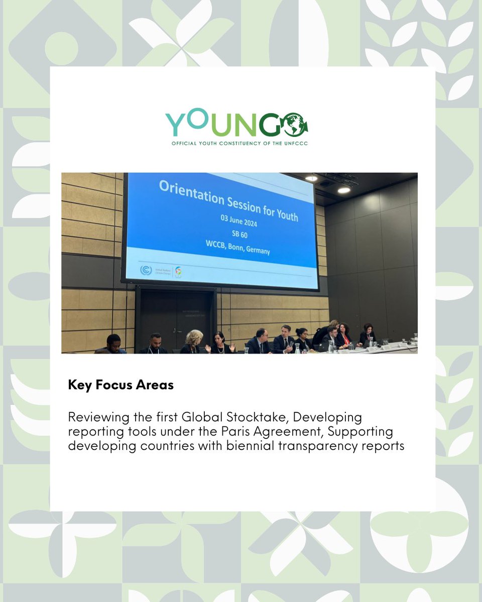 youngo_unfccc's tweet photo. 🌍✨ Day 1 Highlights from SB60! The opening plenary featured diverse flags and protests. Key discussions revolved around gender and finance, including TED and Article 6.4. Island States were vocal on adaptation and mitigation. https://t.co/7X4uFRJUwk