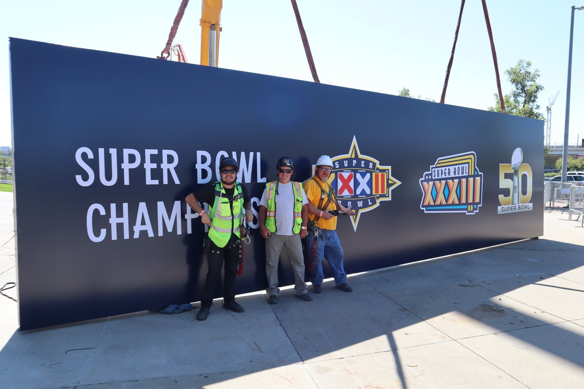 AdLightGroup's tweet photo. We couldn't be prouder to have been part of the team that revamped Mile High Stadium just in time for the season. The refreshed Retired Jerseys and Super Bowl boards are all about celebrating years of excellence and tradition.  Big thanks to our amazing partners at Mortenson! https://t.co/uBUyAZxqB3