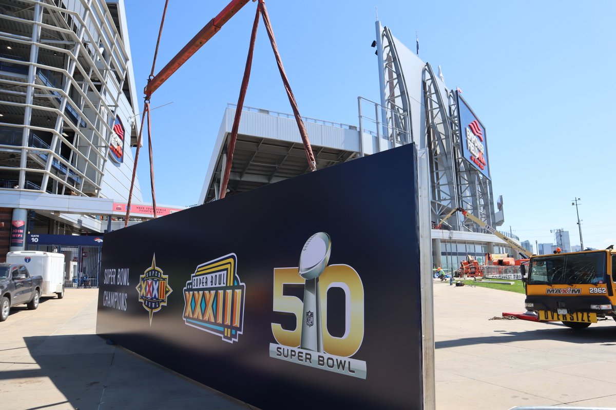 AdLightGroup's tweet photo. We couldn't be prouder to have been part of the team that revamped Mile High Stadium just in time for the season. The refreshed Retired Jerseys and Super Bowl boards are all about celebrating years of excellence and tradition.  Big thanks to our amazing partners at Mortenson! https://t.co/uBUyAZxqB3