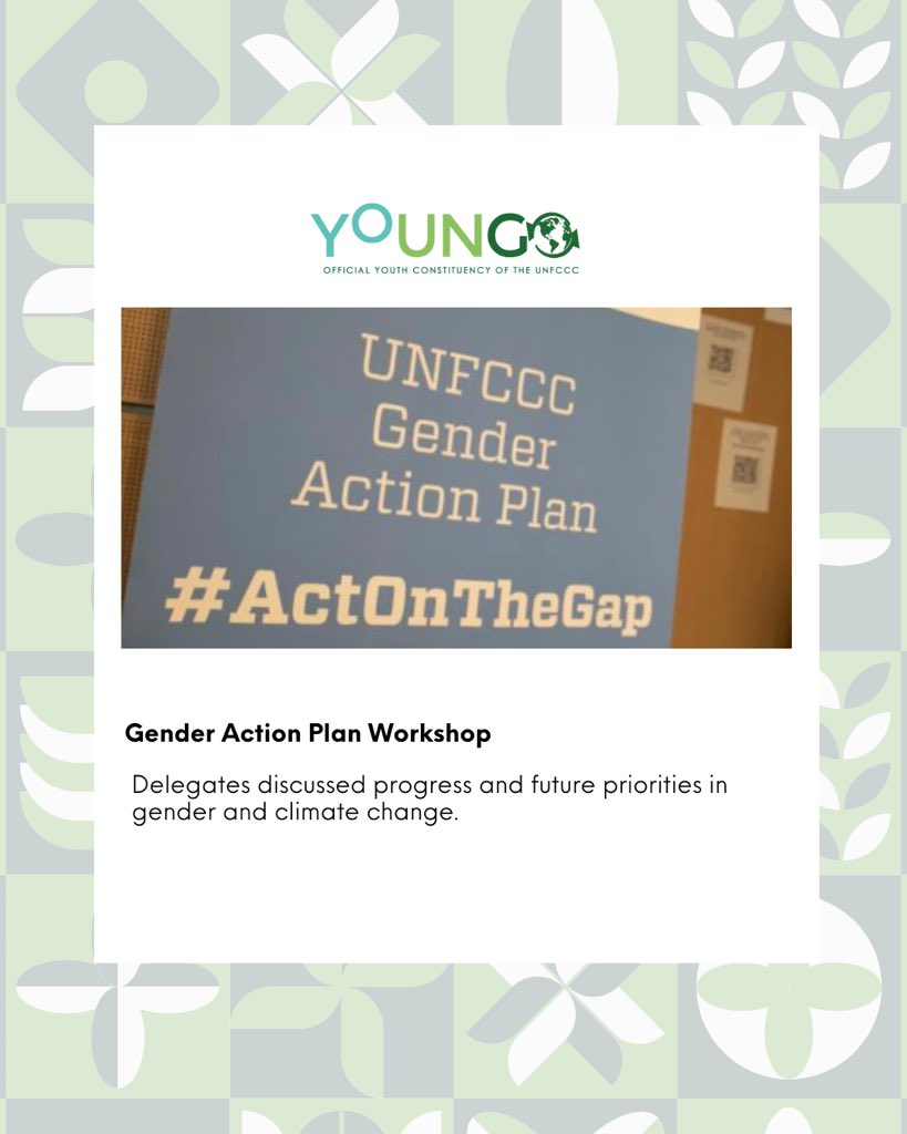 youngo_unfccc's tweet photo. A highlight was the successful press release published through UNFCCC. Despite some access issues, the day was marked by active and engaging sessions. 

#SB60 #ClimateAction #UNFCCC #GenderEquality https://t.co/muyYVMDVqJ