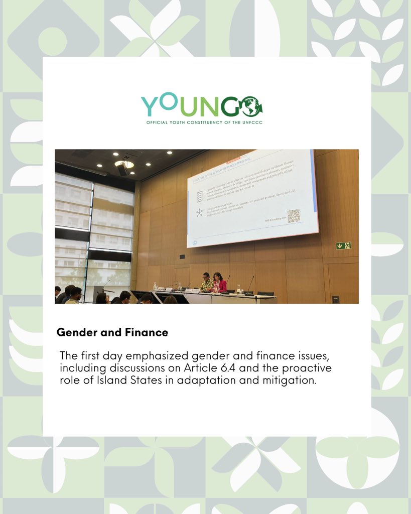 youngo_unfccc's tweet photo. A highlight was the successful press release published through UNFCCC. Despite some access issues, the day was marked by active and engaging sessions. 

#SB60 #ClimateAction #UNFCCC #GenderEquality https://t.co/muyYVMDVqJ