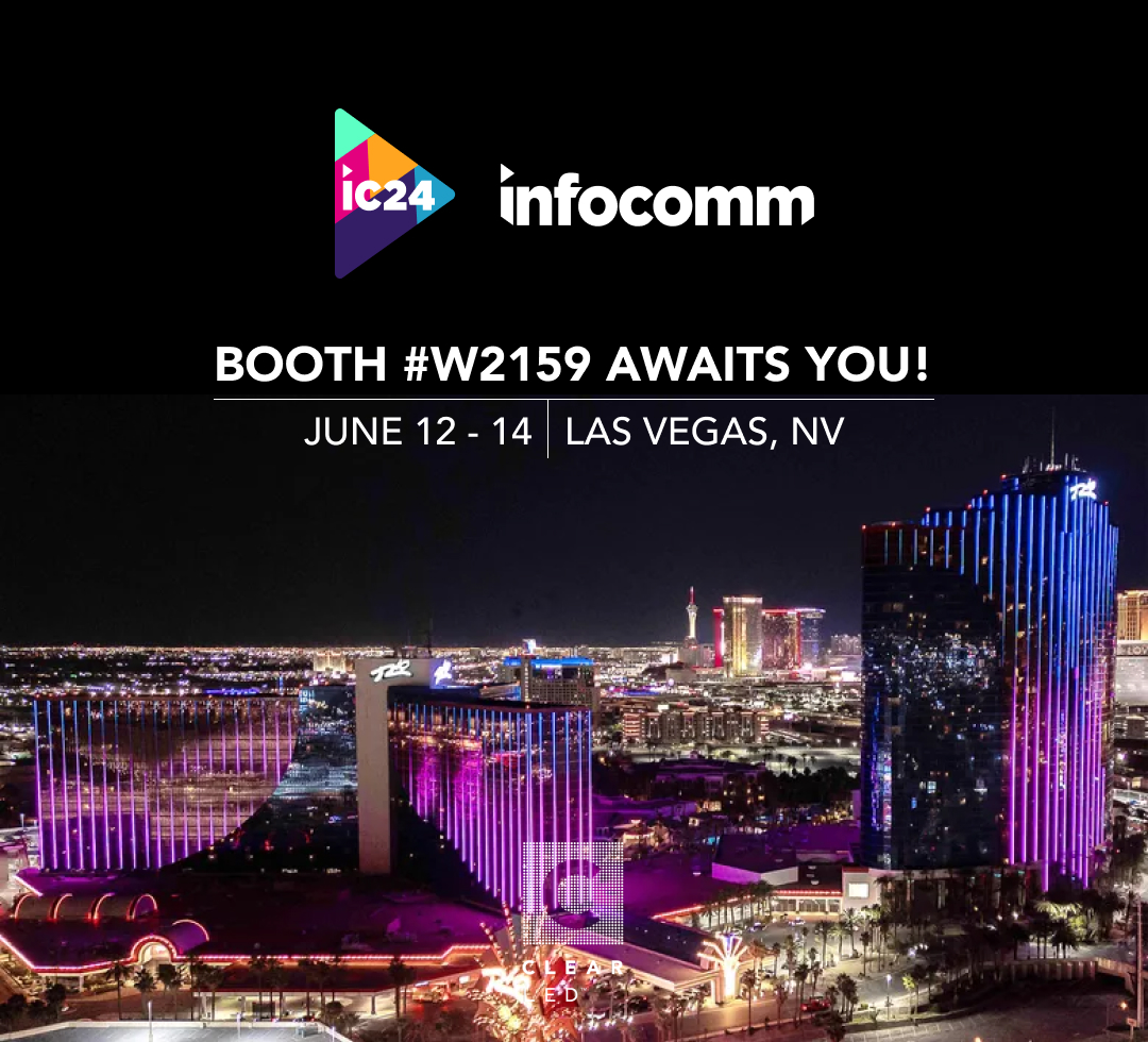 ClearLED's tweet image. Join us at InfoComm 2024 in Las Vegas! 🎉 Visit us at the Las Vegas Convention Center West Hall, Booth #W2159. Don’t miss out on our exciting new products and innovations, including the versatile MicroMesh Series. 

#InfoComm2024 #ClearLED #LasVegas