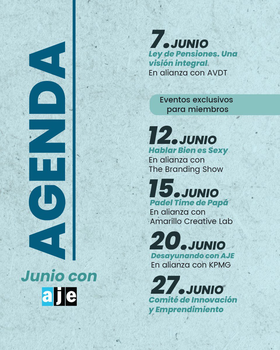 ¿Ya revisaste nuestra agenda para este mes? 👇🏻