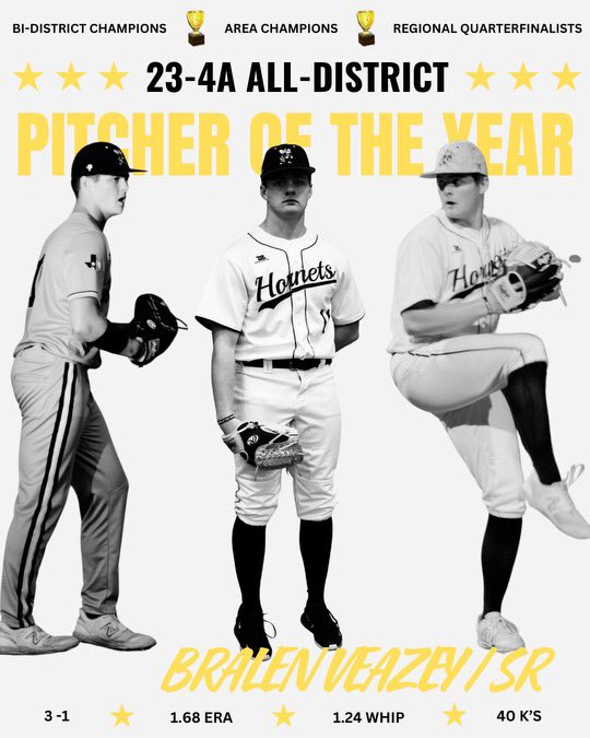 GHornetBaseball's tweet photo. Congratulations to the District Pitcher of the Year and Co-Offensive Player of the Year!  Incredible way to cap off y’all’s careers as Hornets!
#certifieddudes https://t.co/lJVP8uUr9s