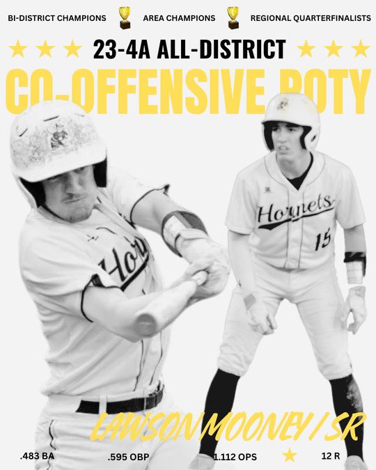 GHornetBaseball's tweet photo. Congratulations to the District Pitcher of the Year and Co-Offensive Player of the Year!  Incredible way to cap off y’all’s careers as Hornets!
#certifieddudes https://t.co/lJVP8uUr9s