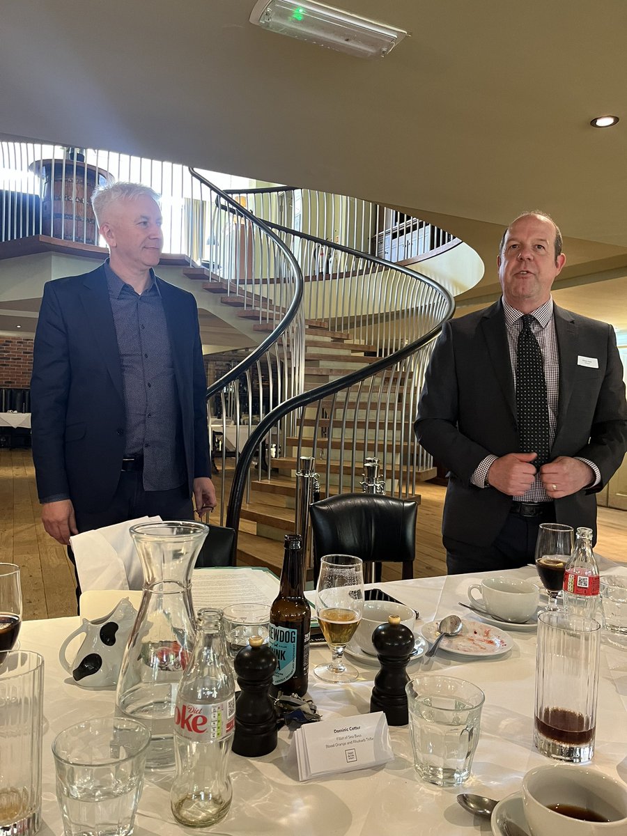 LunchBusiness's tweet photo. Thank you @DomCotter for being our guest speaker today at HdV! In Dom’s words ‘@BBCGlos is the best radio station that’s he’s worked for in terms of its full support for its community &amp; its charities’! Will you be joining us at our Christmas Party on Thursday 13th June? https://t.co/k6YMCsiNdG