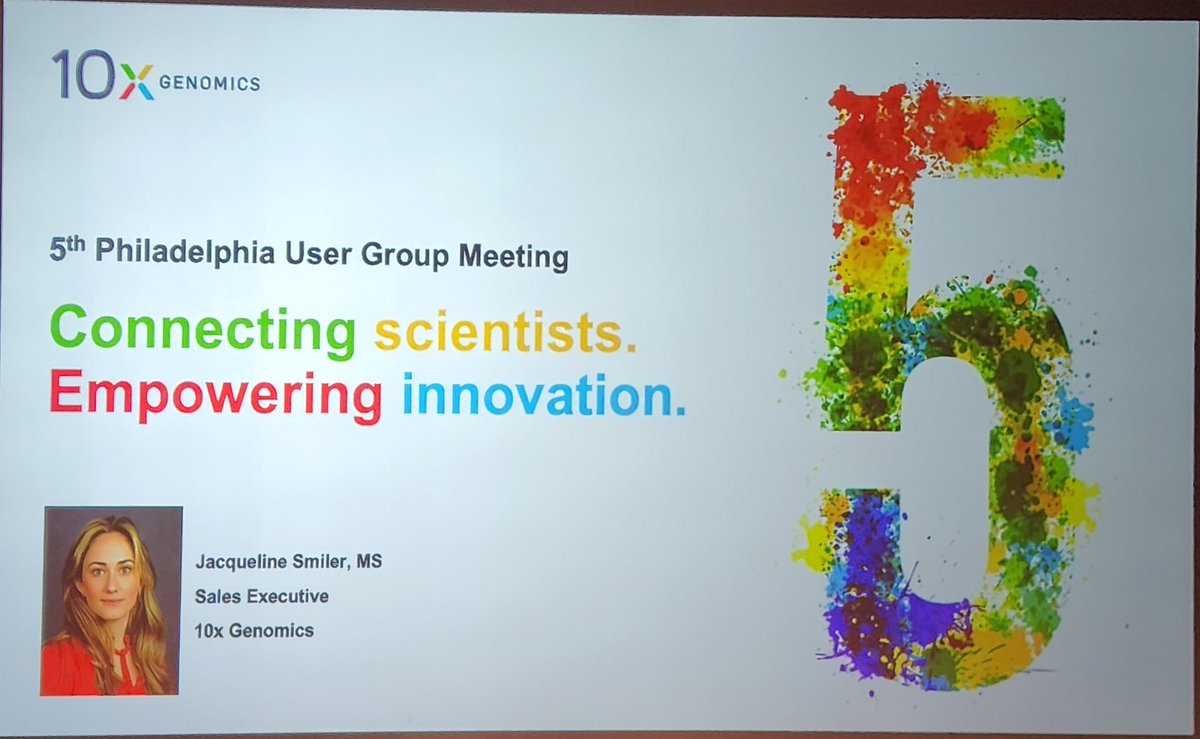 DrBenReiner's tweet photo. Today we are attending the @10xGenomics Philly user group meeting. The new/upcoming assays offer exciting advances in #singlecell, especially in the isoform resolved space. https://t.co/3Js1dcEOEW