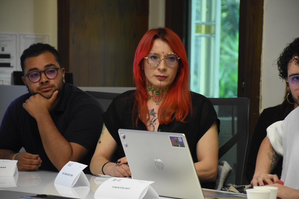 MinInterior's tweet photo. #AEstaHora 🕢 l Atendemos a las organizaciones de los sectores sociales LGBTIQ+, para concertar acciones puntuales ante la creciente problemática en materia de seguridad que atraviesa este colectivo en el territorio nacional. ⤵️ https://t.co/MBYe72XS6I