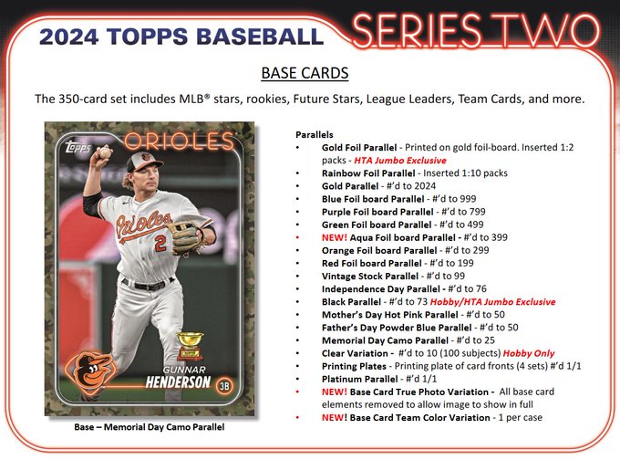CARTA ROOKIE HESTON Kjerstad 2024 Topps Series 2 #394 RC Baltimore