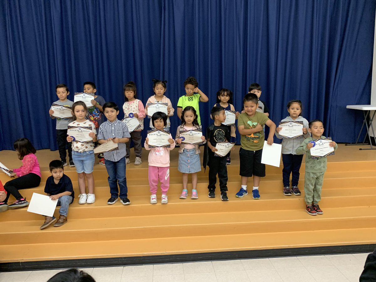 These <a href="/RascalPride/">Rowland Elementary</a> Ss are rocking it at the end of year assembly!  Congrats on your Rock’n Rascal recognition!  We are learners academically and socially!  #WeAreRUSD