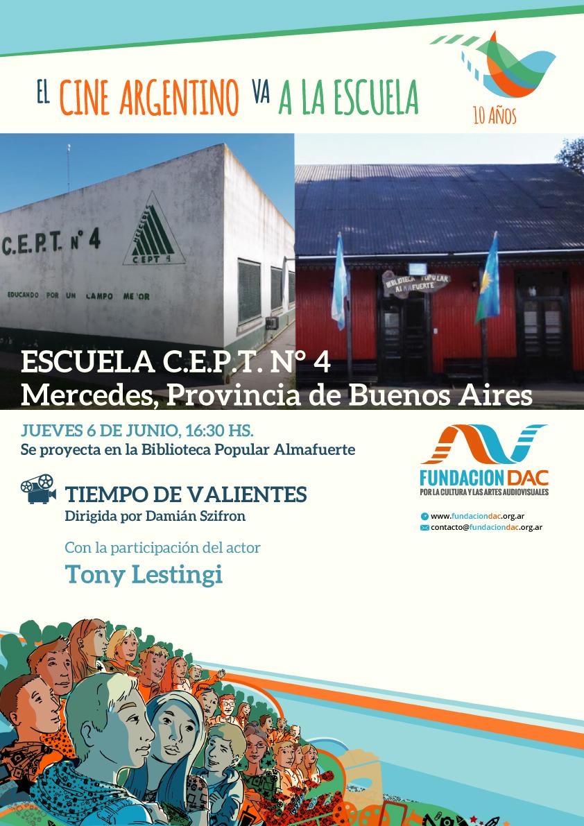 fundacionDAC's tweet photo. Nueva función!! Esta semanas nos vamos a Mercedes, en la provincia de Buenos Aires, para proyectar #tiempodevalientes de @damianszifron con la presencia de #tonylestingi, estate atento 🥰 https://t.co/VXVdTMSouM