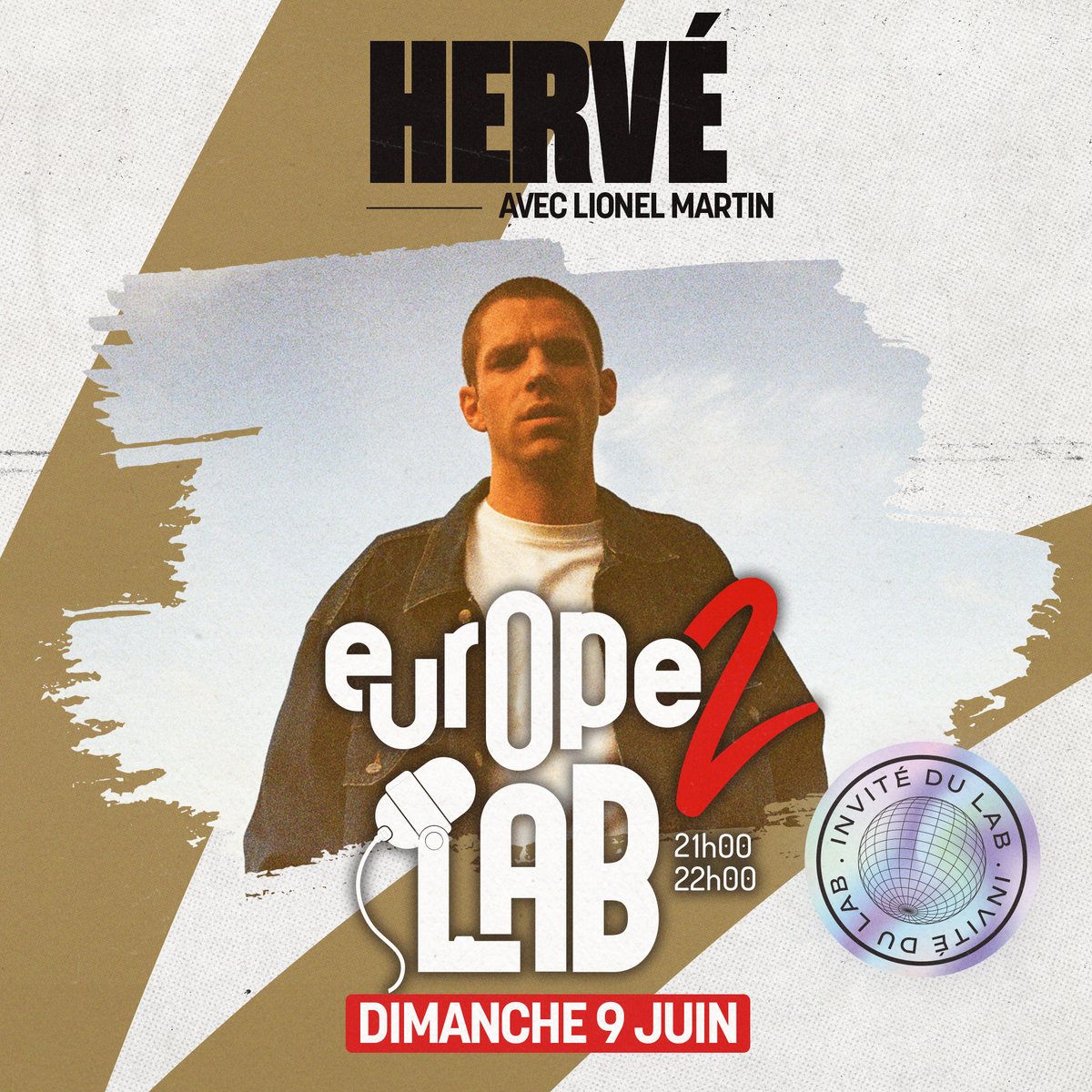 Europe2's tweet photo. À l'occasion de la sortie du nouvel album d' @hervemusiquefc Adrénaline, @LionelMart1 le reçoit dans l'#Europe2Lab ce dimanche 9 juin 😁 https://t.co/vBJQr3gG7M