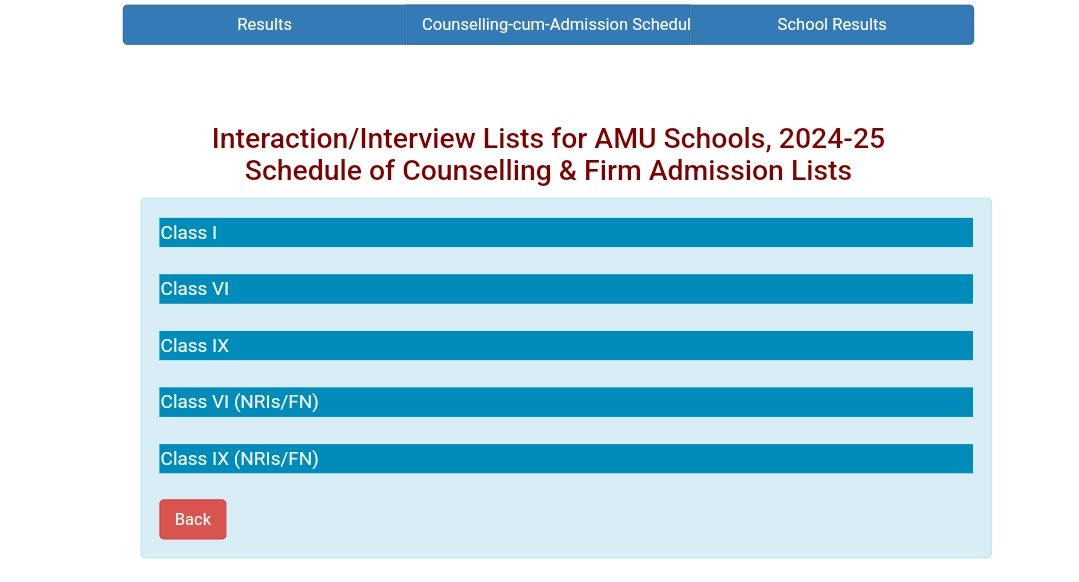 AligarhCoaching's tweet photo. AMU School Entrance 2024: List of Candidates short-listed for Interaction / Interview for Admission to Class I, VI, IX declared, 2024-25
Visit: https://t.co/MhWVsgk44C https://t.co/9zFehYfNY2
